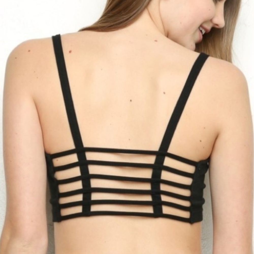 Brandy Melville Chiyo Black Cage Bralette